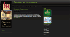 Desktop Screenshot of gasthaus-am-museumshof.de