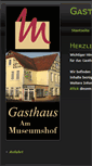 Mobile Screenshot of gasthaus-am-museumshof.de