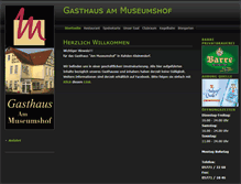 Tablet Screenshot of gasthaus-am-museumshof.de